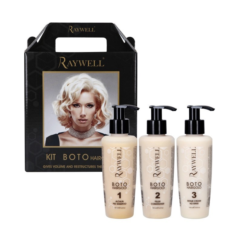 RAYWELL KIT BOTOHAIRGOLD 3 X 150 ML