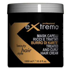 EXTREMO  MASCHERA CAPELLI RICCI TRATTATI - BURRO DI KARITE' 1000 ML